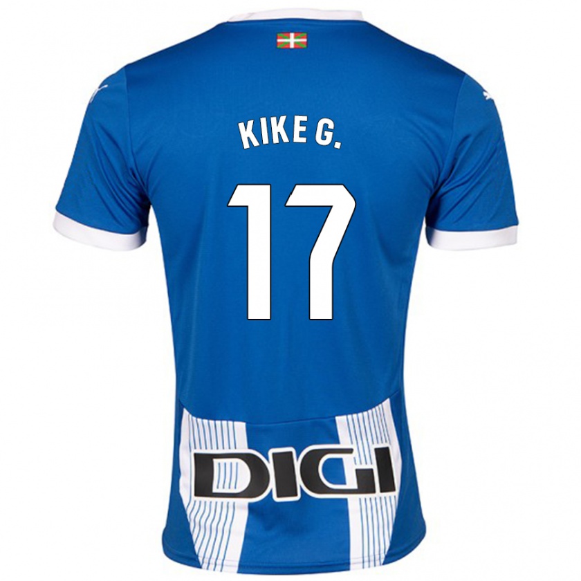 Kandiny Enfant Maillot Kike García #17 Bleu Tenues Domicile 2024/25 T-Shirt