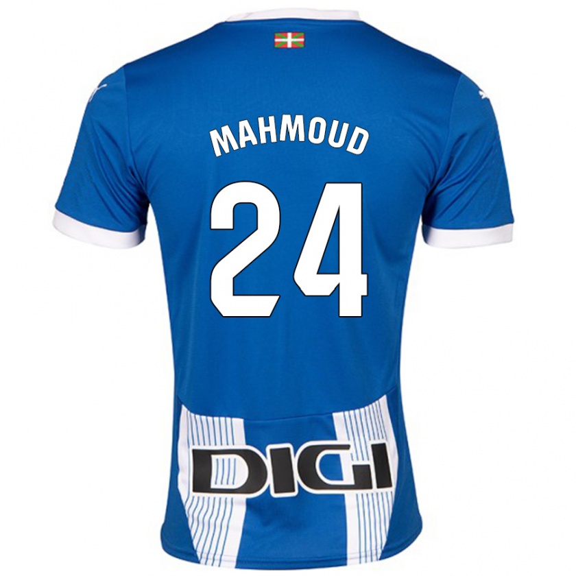 Kandiny Enfant Maillot Abdallahi Mahmoud #24 Bleu Tenues Domicile 2024/25 T-Shirt