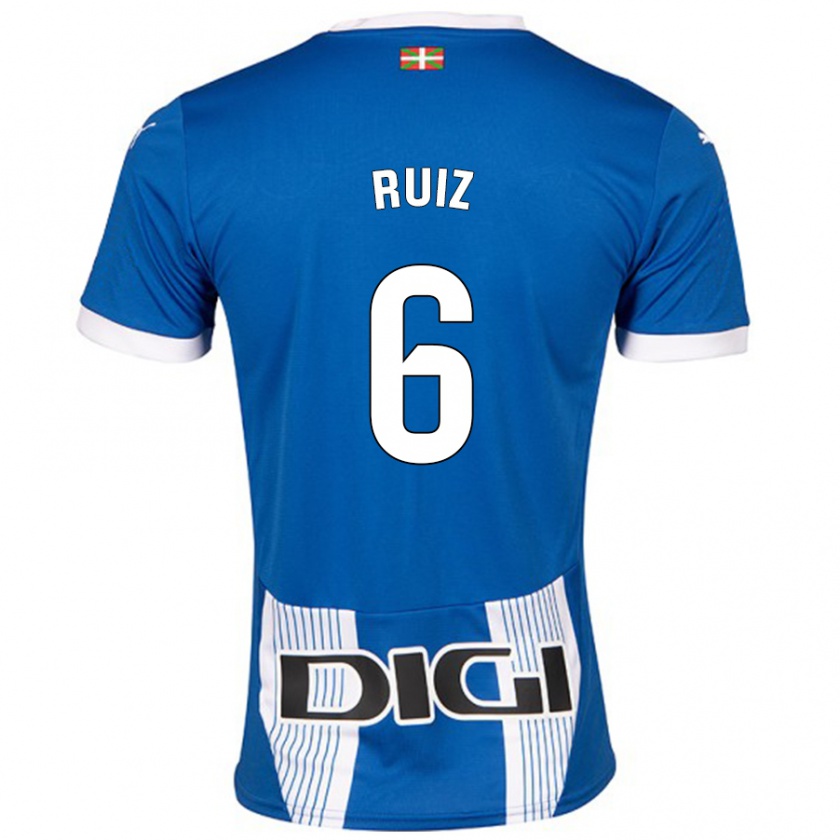 Kandiny Enfant Maillot Markel Ruiz #6 Bleu Tenues Domicile 2024/25 T-Shirt