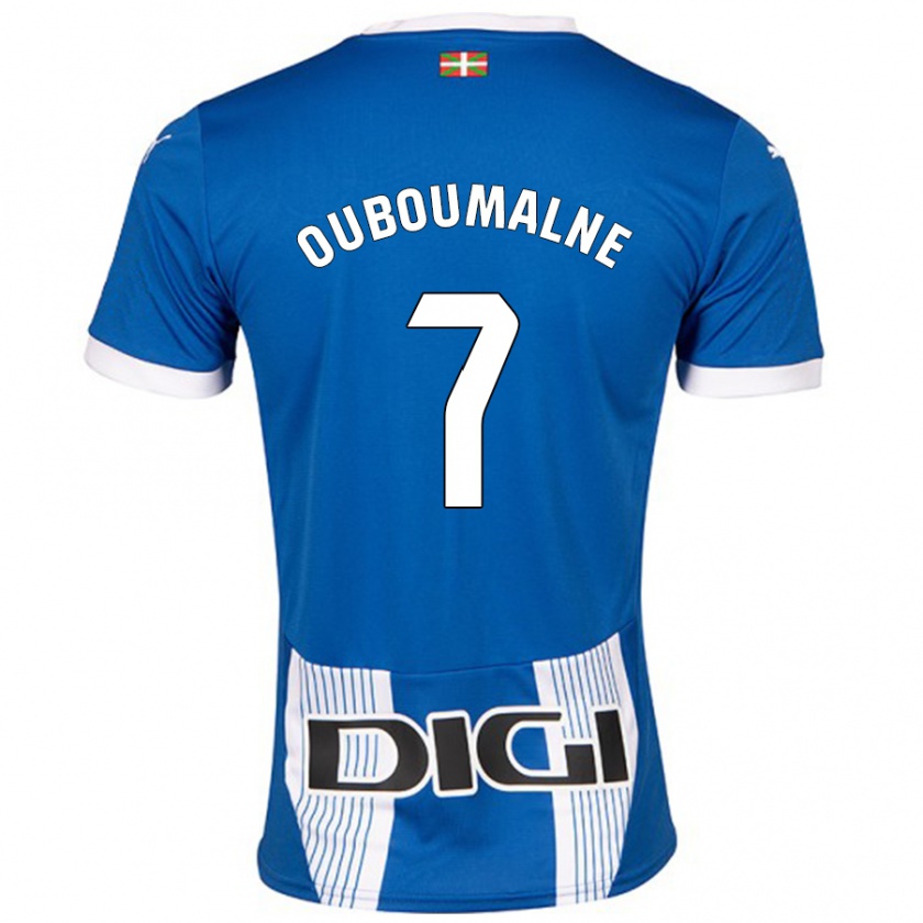 Kandiny Enfant Maillot Ibra Ouboumalne #7 Bleu Tenues Domicile 2024/25 T-Shirt