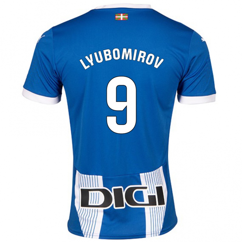 Kandiny Enfant Maillot Daniel Lyubomirov #9 Bleu Tenues Domicile 2024/25 T-Shirt