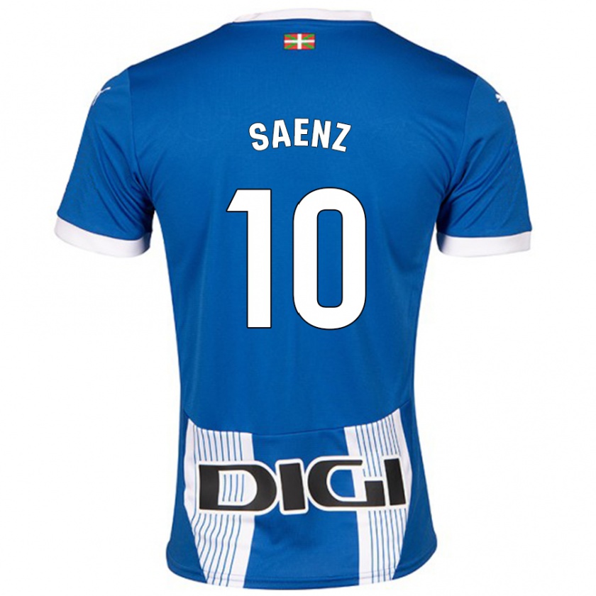 Kandiny Enfant Maillot Iñaki Saenz #10 Bleu Tenues Domicile 2024/25 T-Shirt