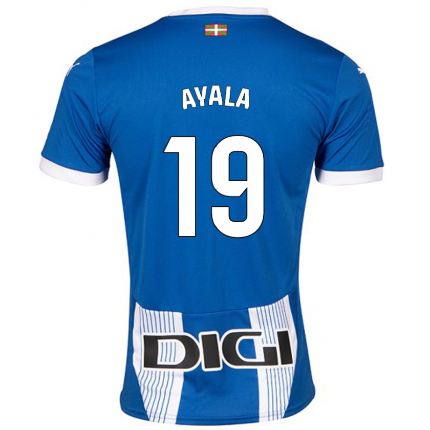 Kandiny Enfant Maillot Axel Ayala #19 Bleu Tenues Domicile 2024/25 T-Shirt