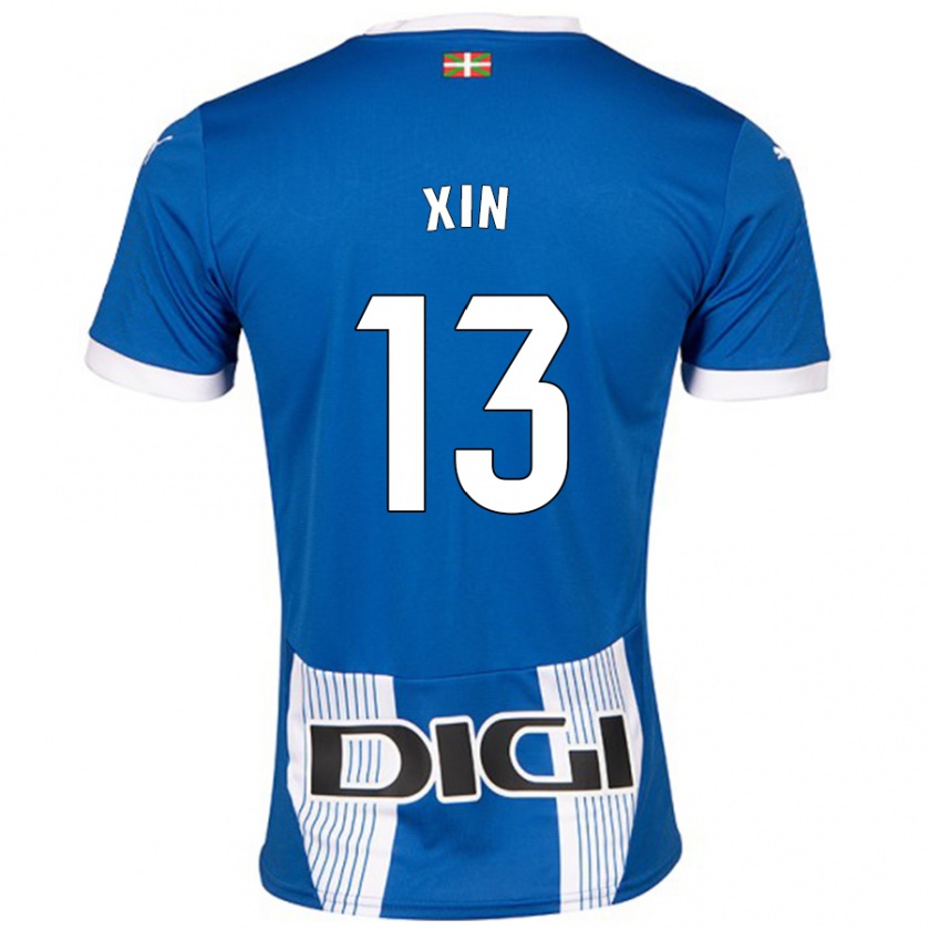 Kandiny Enfant Maillot Jana Xin #13 Bleu Tenues Domicile 2024/25 T-Shirt