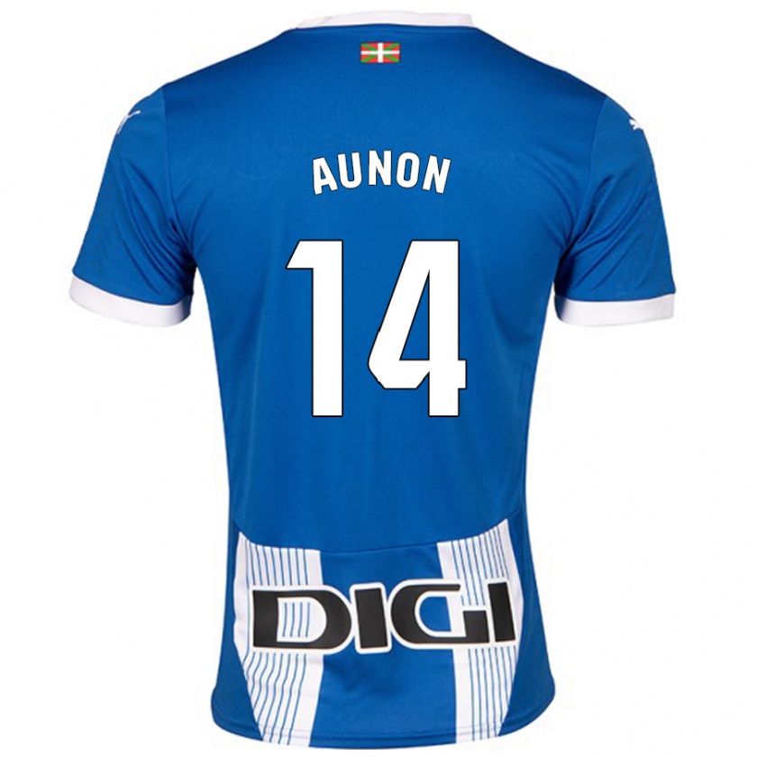 Kandiny Enfant Maillot Cristina Auñón #14 Bleu Tenues Domicile 2024/25 T-Shirt