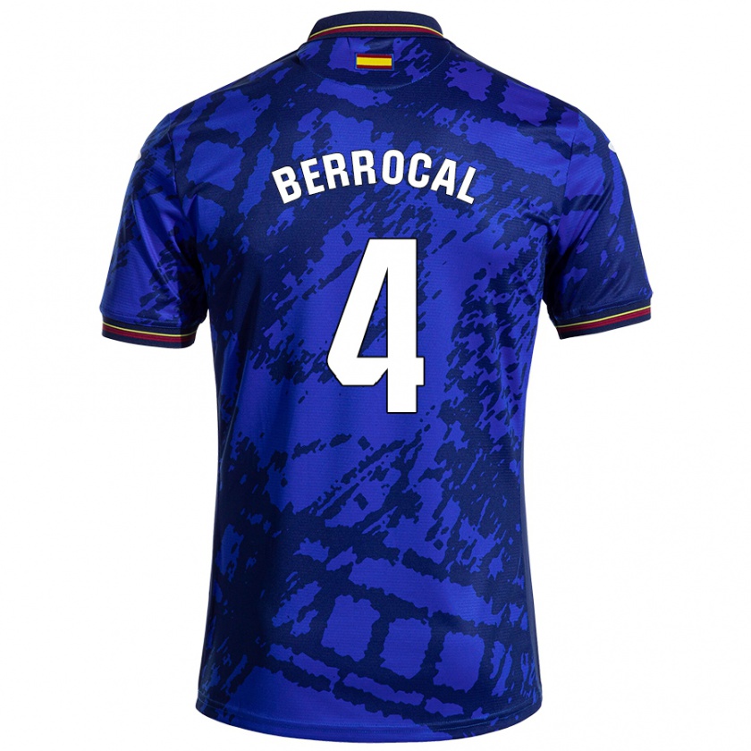 Kandiny Enfant Maillot Juan Berrocal #4 Bleu Foncé Tenues Domicile 2024/25 T-Shirt