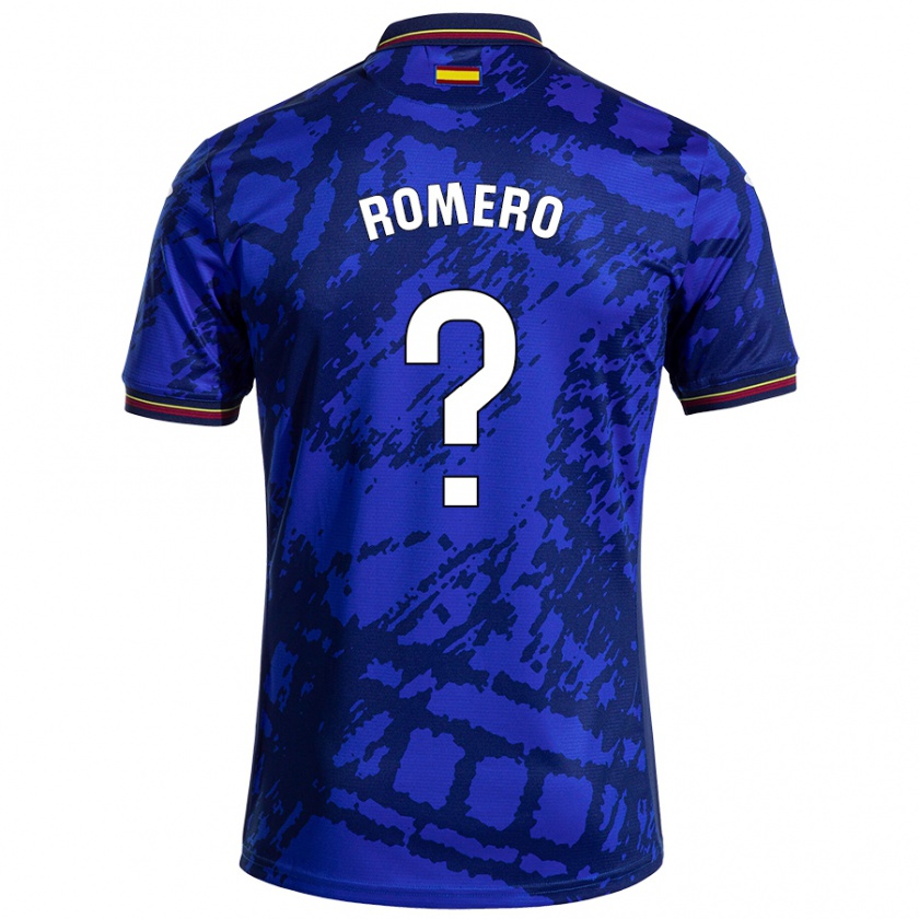 Kandiny Enfant Maillot Alfonso Romero #0 Bleu Foncé Tenues Domicile 2024/25 T-Shirt