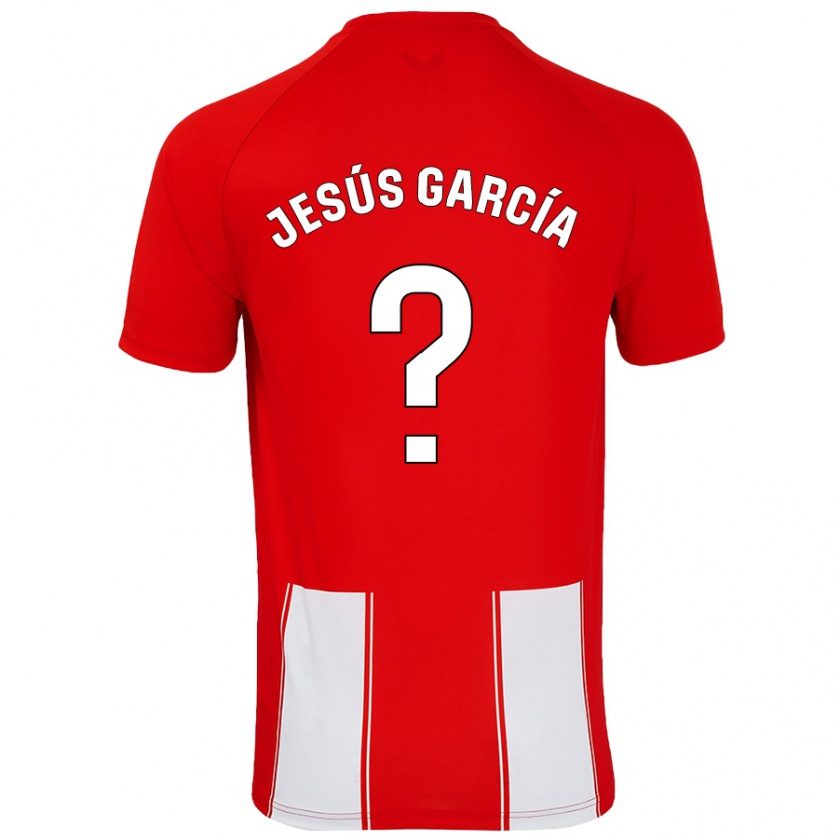 Kandiny Enfant Maillot Jesús García #0 Rouge Blanc Tenues Domicile 2024/25 T-Shirt