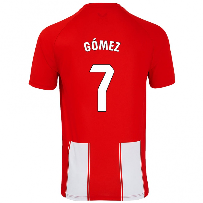 Kandiny Enfant Maillot Valen Gómez #7 Rouge Blanc Tenues Domicile 2024/25 T-Shirt