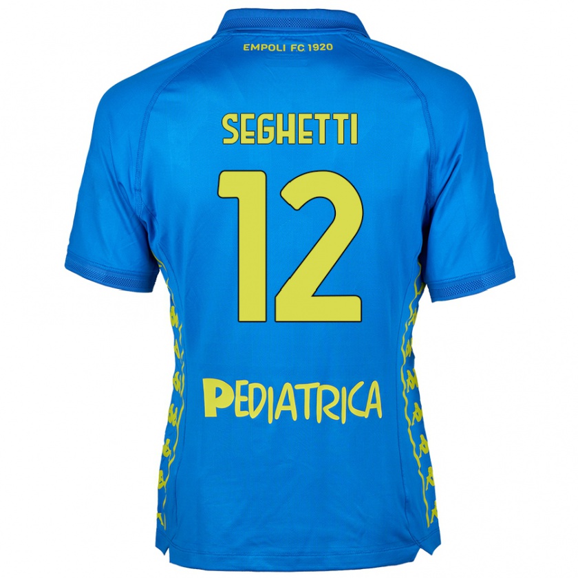 Kandiny Enfant Maillot Jacopo Seghetti #12 Bleu Tenues Domicile 2024/25 T-Shirt