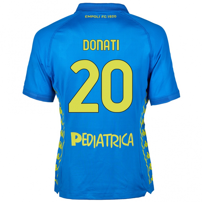 Kandiny Enfant Maillot Francesco Donati #20 Bleu Tenues Domicile 2024/25 T-Shirt