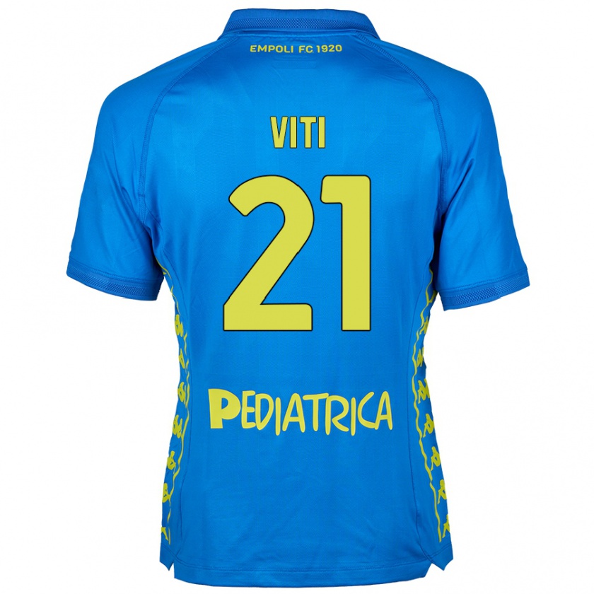 Kandiny Enfant Maillot Mattia Viti #21 Bleu Tenues Domicile 2024/25 T-Shirt