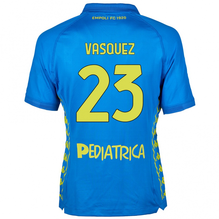 Kandiny Enfant Maillot Devis Vásquez #23 Bleu Tenues Domicile 2024/25 T-Shirt