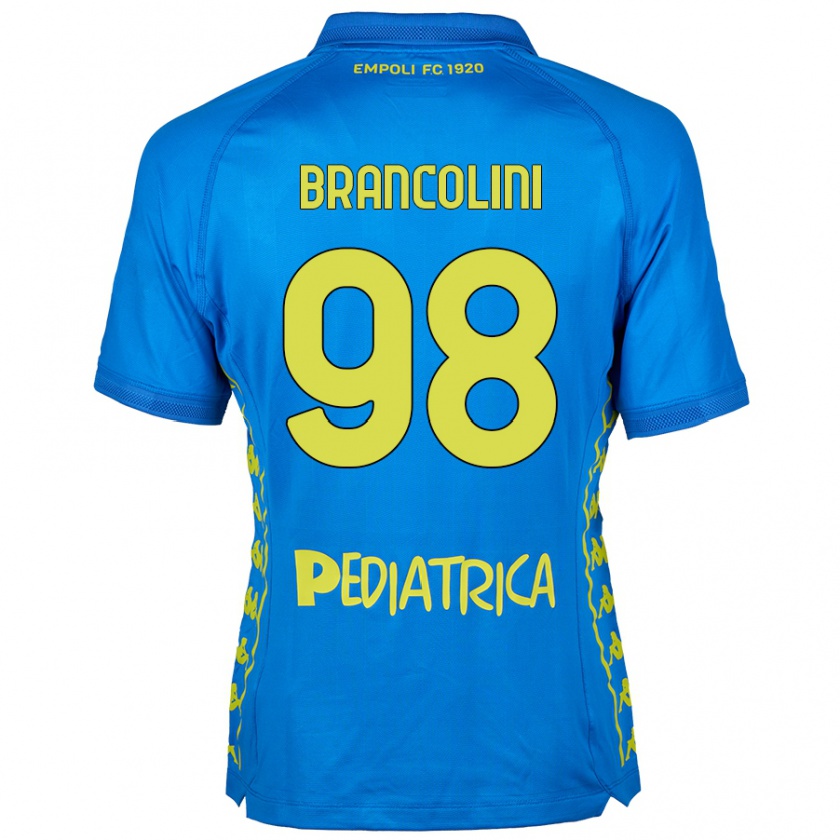 Kandiny Enfant Maillot Federico Brancolini #98 Bleu Tenues Domicile 2024/25 T-Shirt