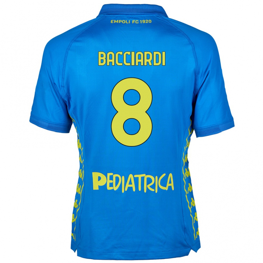 Kandiny Enfant Maillot Andrea Bacciardi #8 Bleu Tenues Domicile 2024/25 T-Shirt