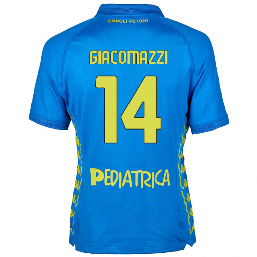 Kandiny Enfant Maillot Sebastián Giacomazzi #14 Bleu Tenues Domicile 2024/25 T-Shirt