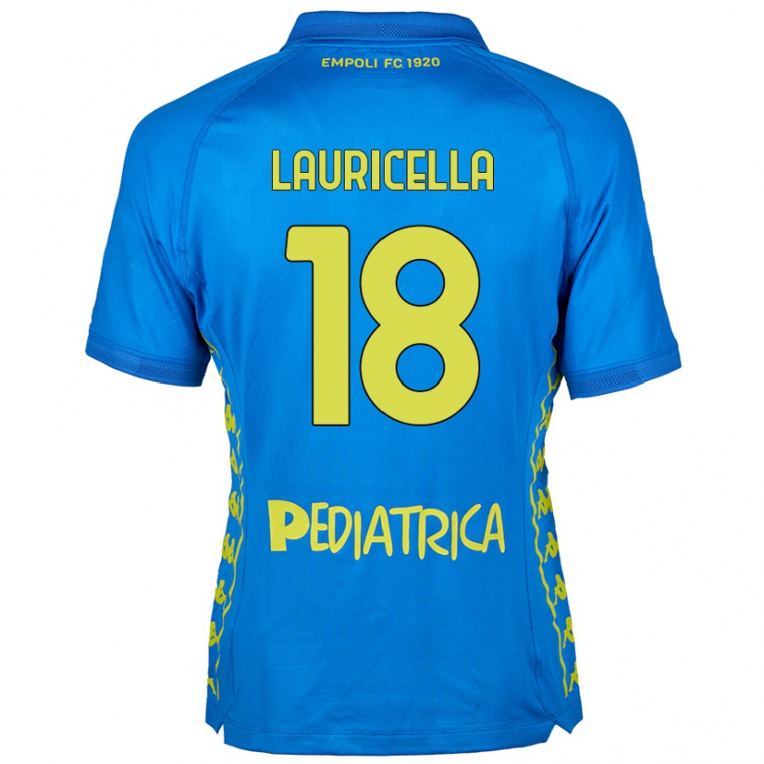 Kandiny Enfant Maillot Giovanni Lauricella #18 Bleu Tenues Domicile 2024/25 T-Shirt