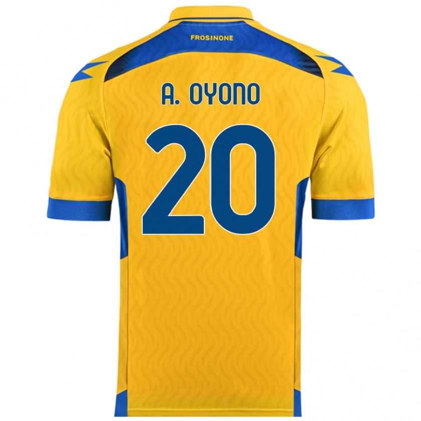 Kandiny Enfant Maillot Anthony Oyono #20 Jaune Tenues Domicile 2024/25 T-Shirt