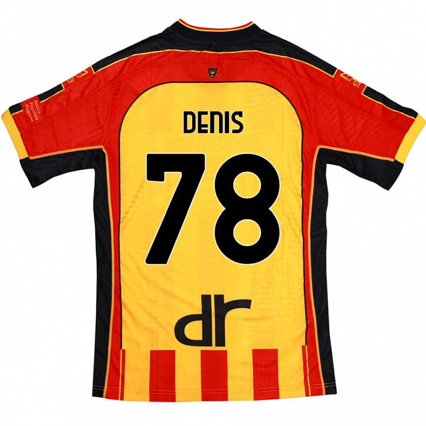 Kandiny Enfant Maillot Max Denis #78 Jaune Rouge Tenues Domicile 2024/25 T-Shirt