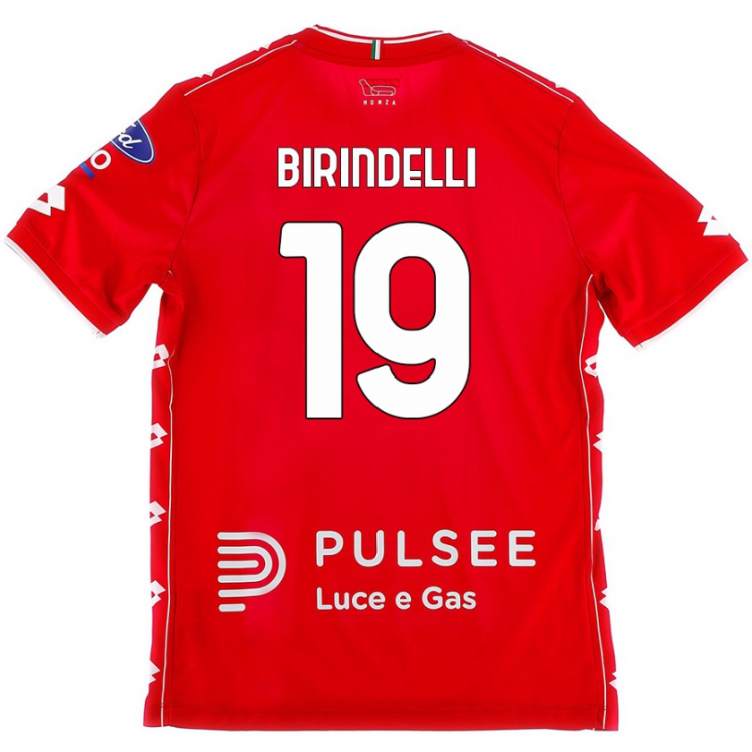 Kandiny Enfant Maillot Samuele Birindelli #19 Rouge Blanc Tenues Domicile 2024/25 T-Shirt