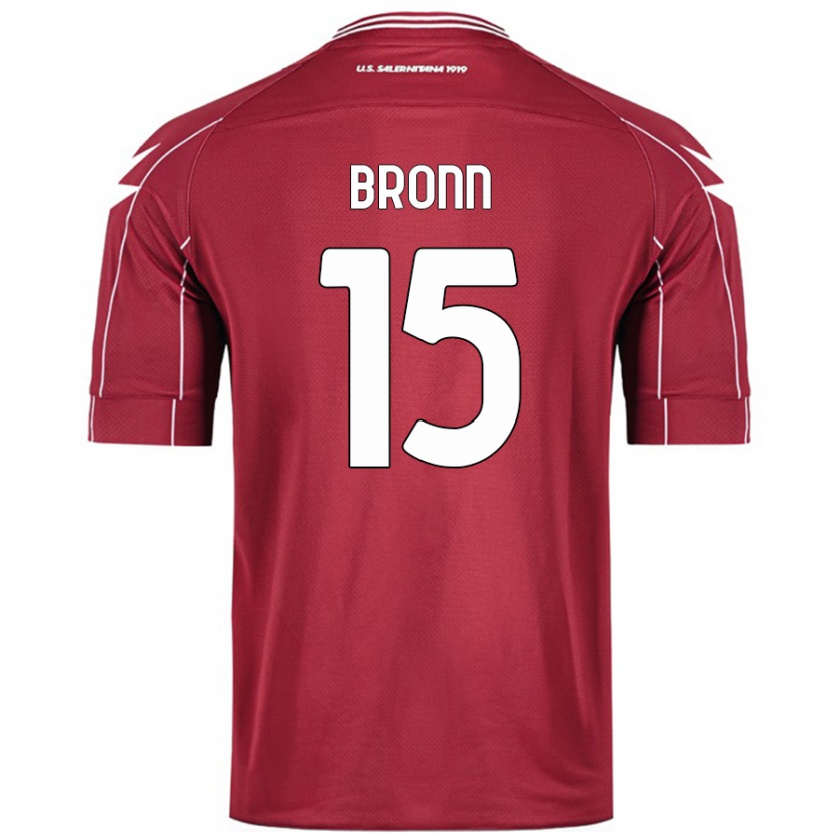 Kandiny Enfant Maillot Dylan Bronn #15 Bordeaux Tenues Domicile 2024/25 T-Shirt