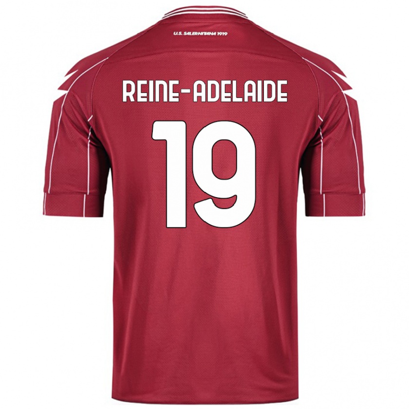 Kandiny Enfant Maillot Jeff Reine-Adélaïde #19 Bordeaux Tenues Domicile 2024/25 T-Shirt