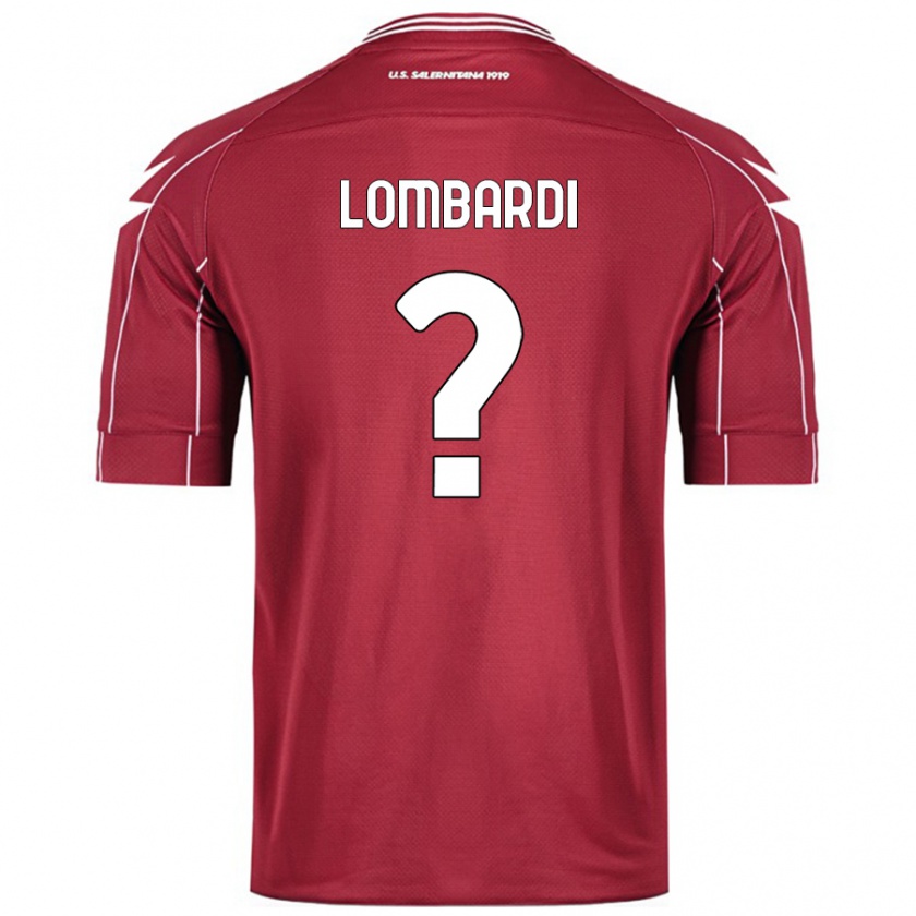 Kandiny Enfant Maillot Lorenzo Lombardi #0 Bordeaux Tenues Domicile 2024/25 T-Shirt