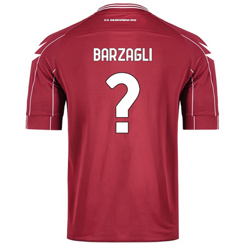 Kandiny Enfant Maillot Gabriele Barzagli #0 Bordeaux Tenues Domicile 2024/25 T-Shirt