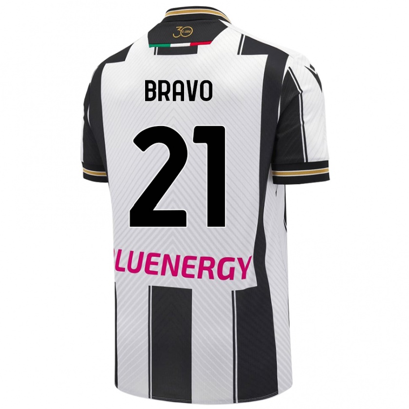 Kandiny Enfant Maillot Iker Bravo #21 Blanc Noir Tenues Domicile 2024/25 T-Shirt