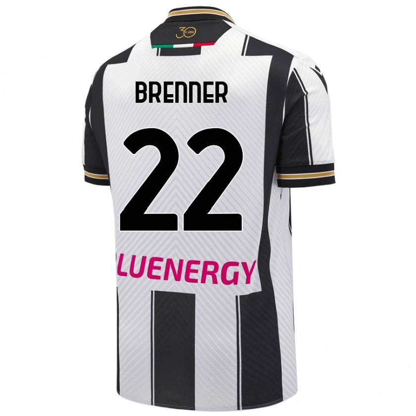 Kandiny Enfant Maillot Brenner #22 Blanc Noir Tenues Domicile 2024/25 T-Shirt