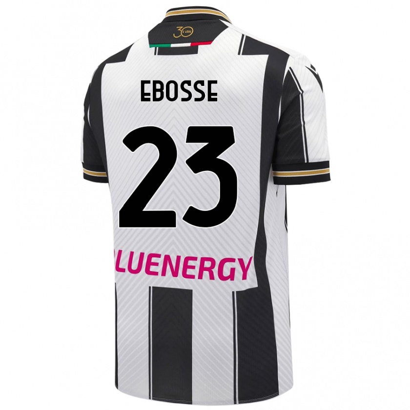 Kandiny Enfant Maillot Enzo Ebosse #23 Blanc Noir Tenues Domicile 2024/25 T-Shirt