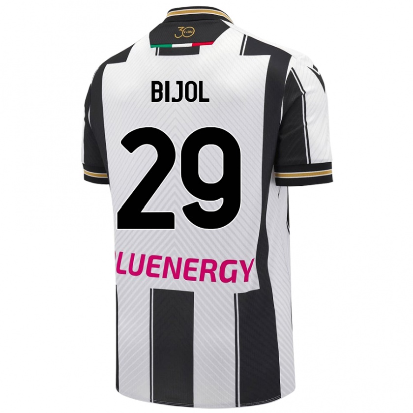 Kandiny Enfant Maillot Jaka Bijol #29 Blanc Noir Tenues Domicile 2024/25 T-Shirt