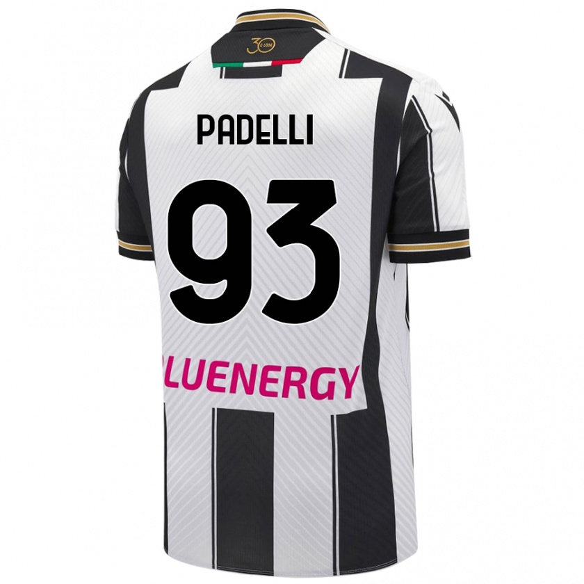 Kandiny Enfant Maillot Daniele Padelli #93 Blanc Noir Tenues Domicile 2024/25 T-Shirt