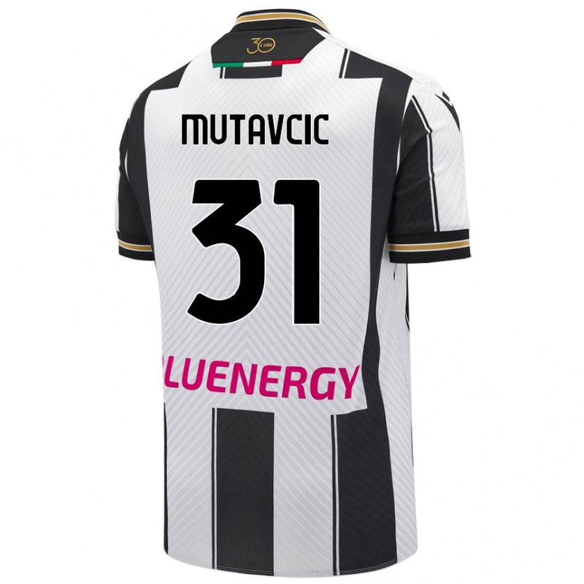 Kandiny Enfant Maillot Jan Mutavcic #31 Blanc Noir Tenues Domicile 2024/25 T-Shirt