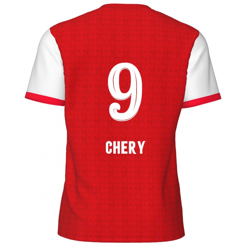 Kandiny Enfant Maillot Tjaronn Chery #9 Rouge Blanc Tenues Domicile 2024/25 T-Shirt