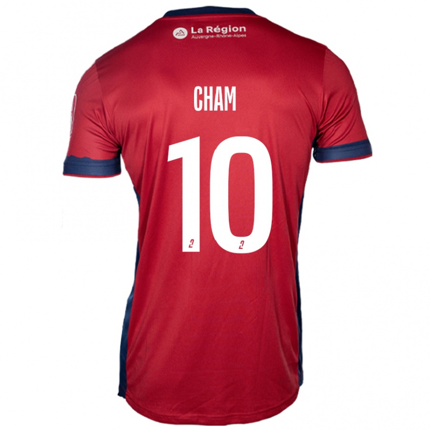 Kandiny Enfant Maillot Muhammed Cham #10 Bordeaux Clair Tenues Domicile 2024/25 T-Shirt