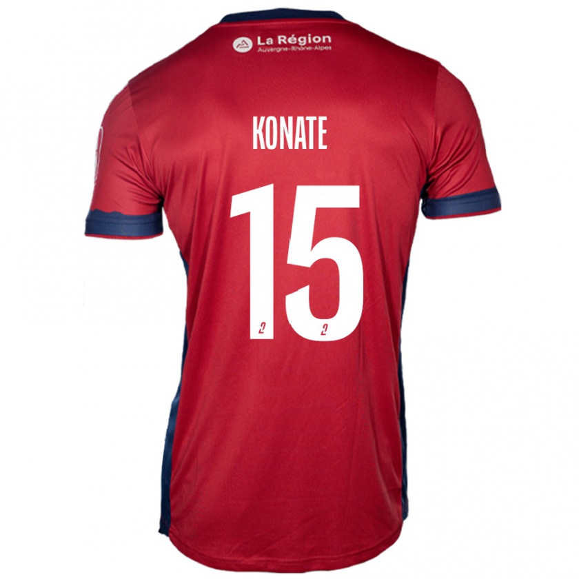 Kandiny Enfant Maillot Cheick Oumar Konaté #15 Bordeaux Clair Tenues Domicile 2024/25 T-Shirt