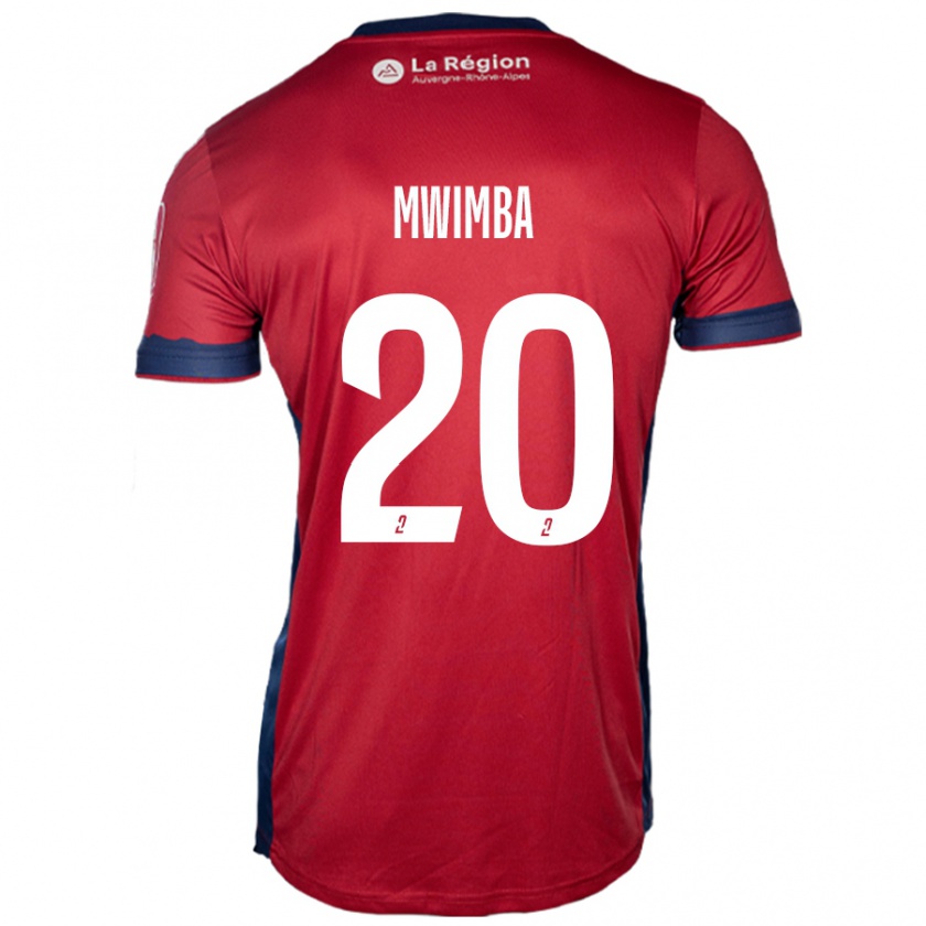 Kandiny Enfant Maillot Josué Mwimba Isala #20 Bordeaux Clair Tenues Domicile 2024/25 T-Shirt