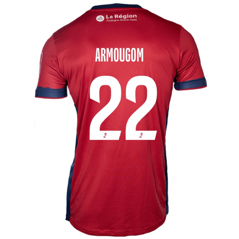 Kandiny Enfant Maillot Yoël Armougom #22 Bordeaux Clair Tenues Domicile 2024/25 T-Shirt