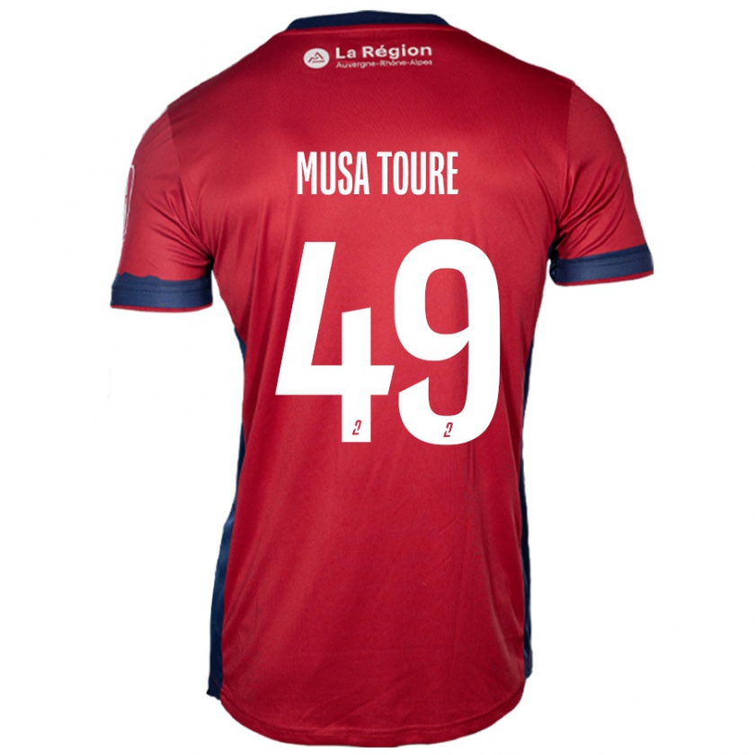 Kandiny Enfant Maillot Musa Toure #49 Bordeaux Clair Tenues Domicile 2024/25 T-Shirt