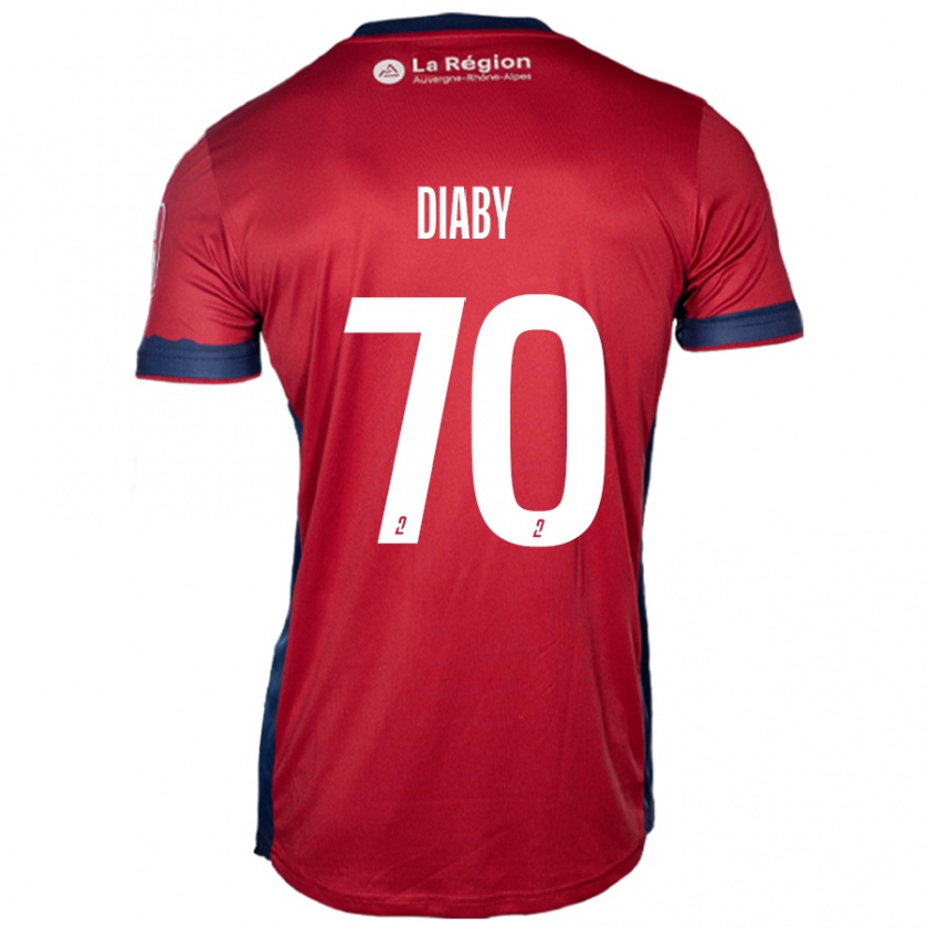 Kandiny Enfant Maillot Yadaly Diaby #70 Bordeaux Clair Tenues Domicile 2024/25 T-Shirt