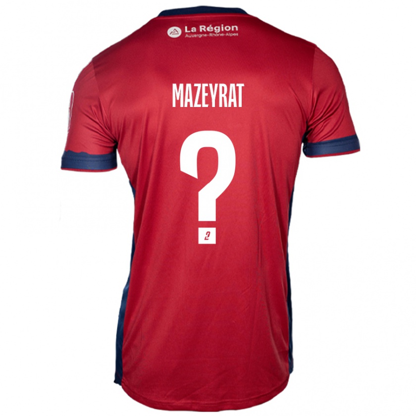 Kandiny Enfant Maillot Gabin Mazeyrat #0 Bordeaux Clair Tenues Domicile 2024/25 T-Shirt