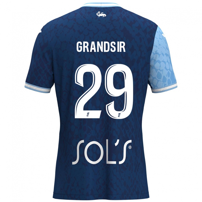 Kandiny Enfant Maillot Samuel Grandsir #29 Bleu Ciel Bleu Foncé Tenues Domicile 2024/25 T-Shirt