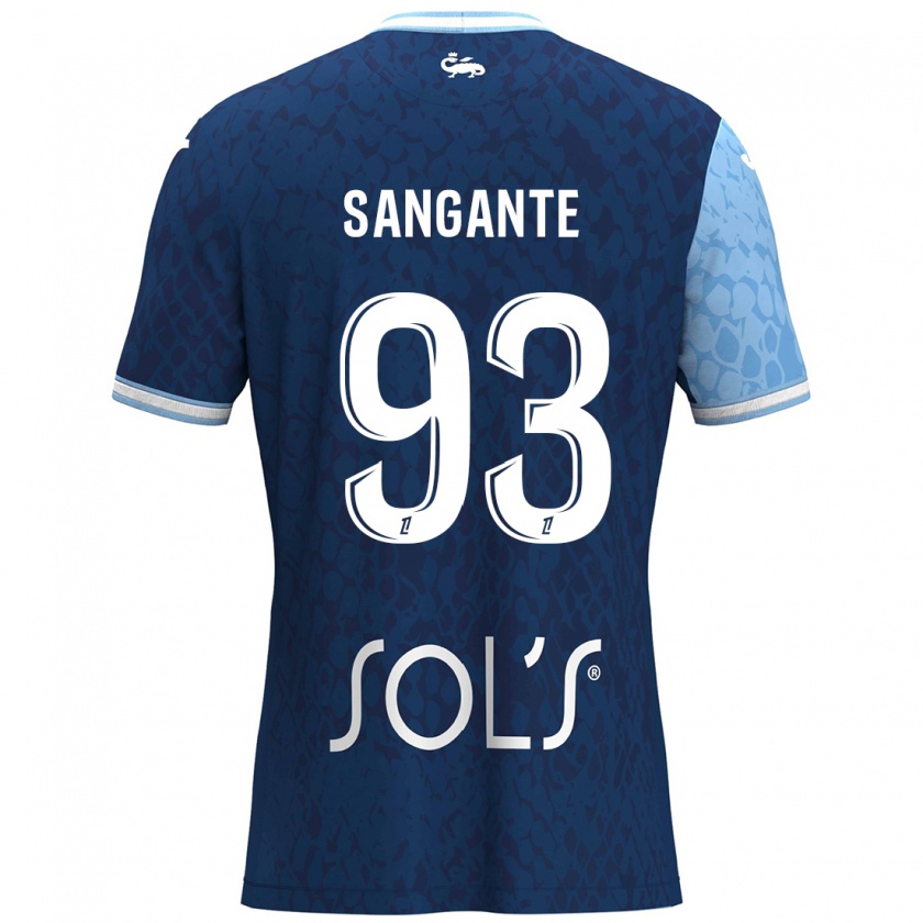 Kandiny Enfant Maillot Arouna Sangante #93 Bleu Ciel Bleu Foncé Tenues Domicile 2024/25 T-Shirt