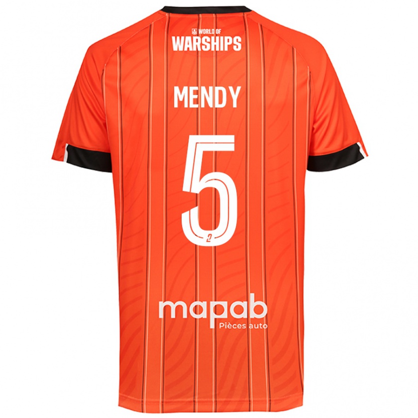 Kandiny Enfant Maillot Benjamin Mendy #5 Orange Tenues Domicile 2024/25 T-Shirt