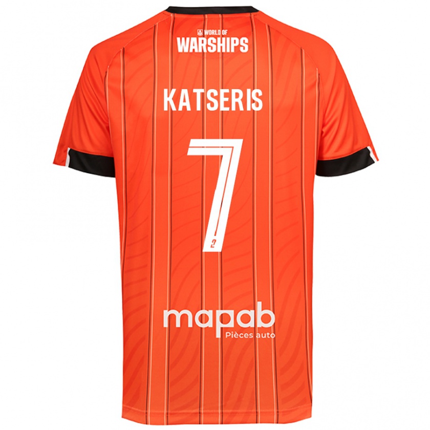 Kandiny Enfant Maillot Panos Katseris #7 Orange Tenues Domicile 2024/25 T-Shirt