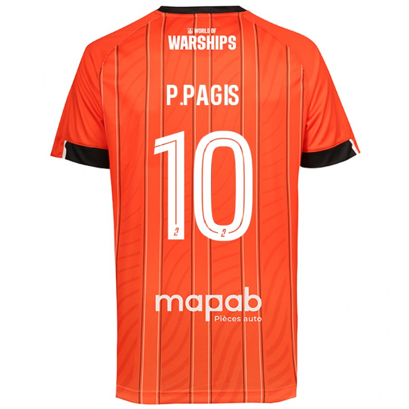 Kandiny Enfant Maillot Pablo Pagis #10 Orange Tenues Domicile 2024/25 T-Shirt