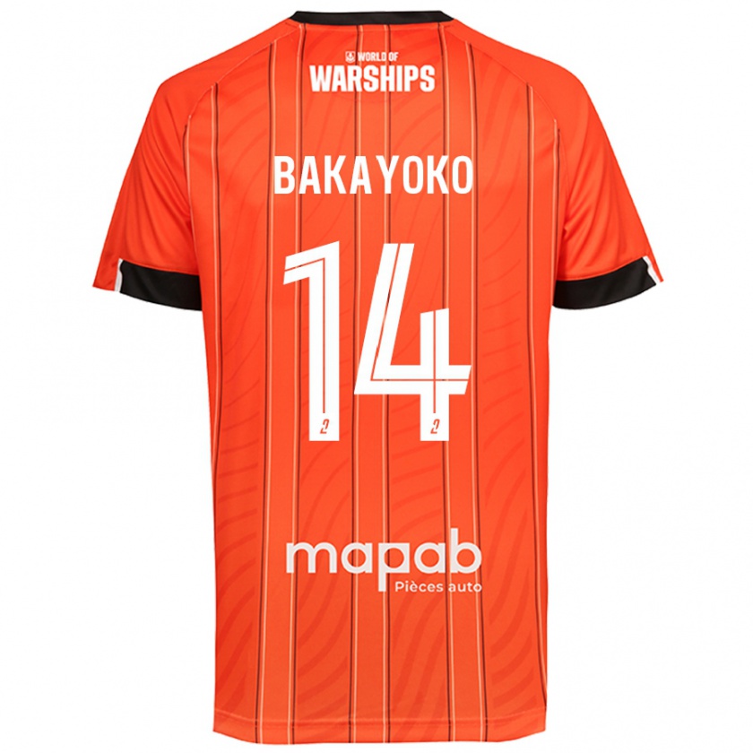 Kandiny Enfant Maillot Tiemoué Bakayoko #14 Orange Tenues Domicile 2024/25 T-Shirt