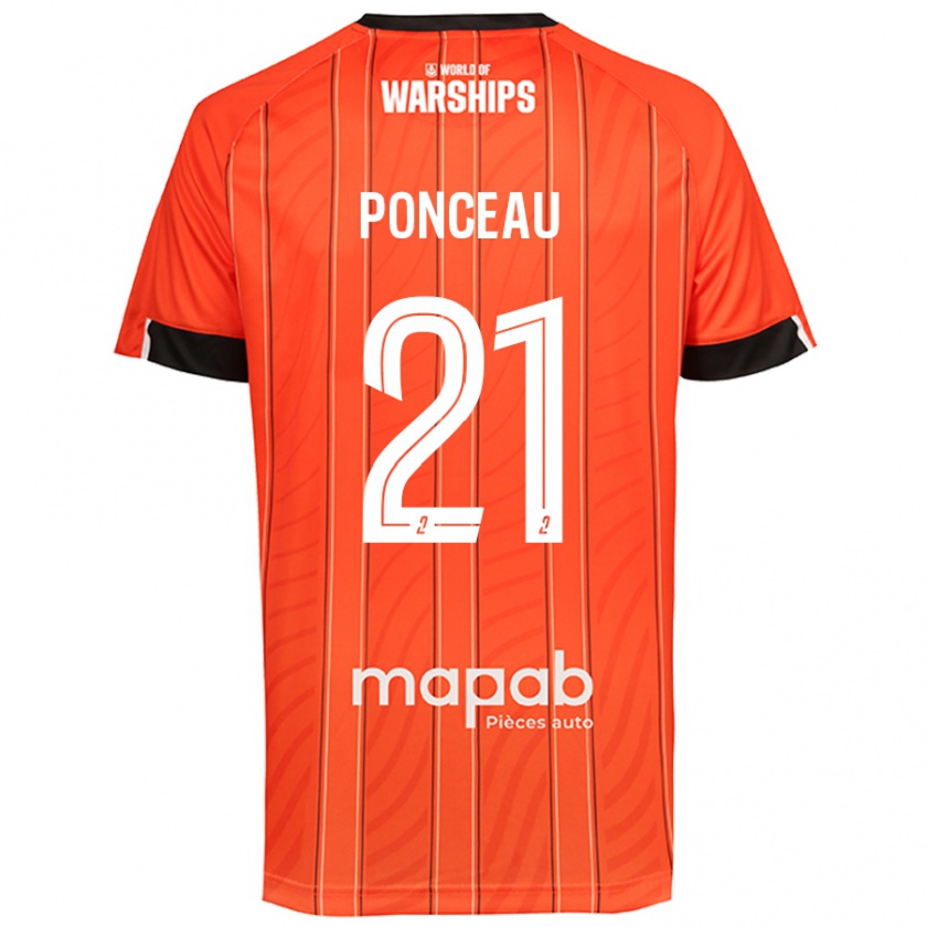 Kandiny Enfant Maillot Julien Ponceau #21 Orange Tenues Domicile 2024/25 T-Shirt