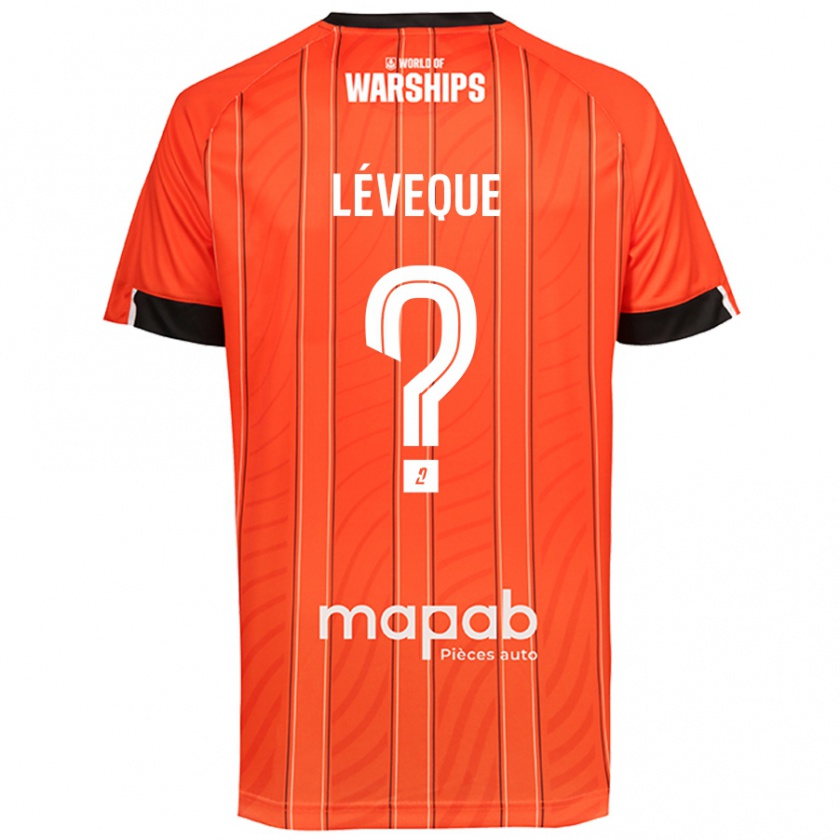 Kandiny Enfant Maillot Léonardo Lévêque #0 Orange Tenues Domicile 2024/25 T-Shirt